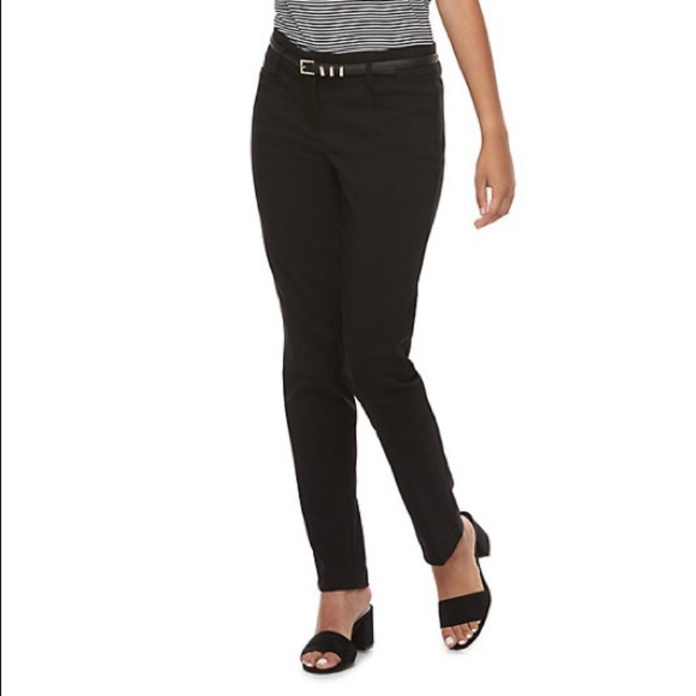 Black skinny dress pants